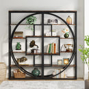 Axyaa Industrial 5-Tier Bookcase with 8 Open Shelves, 70.8" Tall Display Shelf