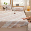 Axyaa 2025 Warm Fleece Fitted Sheet Set, Cozy Mattress Cover & Pillowcase, 3D Flower Design