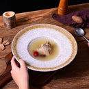Axyaa Ceramic Tableware Set: Straw Hat, Western, Japanese, Retro Design for Salad & Dessert