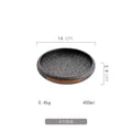 Axyaa 6" Ceramic Kimchi Plate Dish Salad Bowl - Creative Kiln Glaze - Single Plate