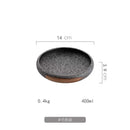 Axyaa 6" Ceramic Kimchi Plate Dish Salad Bowl - Creative Kiln Glaze - Single Plate