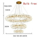 Axyaa Luxury Crystal LED Chandelier Circular Pendant Lamp - Modern Designer Lighting