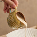 Axyaa Ceramic Gravy Boat & Seasoning Sauce Pot Set for Retro Creative Dining