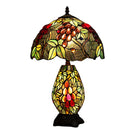 Axyaa Stained Glass Tiffany Table Lamp LED Lighting for Living Room and Bedroom