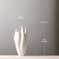 Frosted Ceramic Vase with Dried Flowers, Living Room Decor by Axyaa