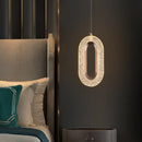 Axya Rose Gold LED Oval Pendant Ceiling Chandelier