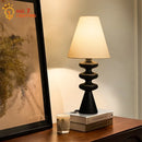Axyaa Solid Wood Table Lamp LED E27 for Bedroom Living Room Zen Decor