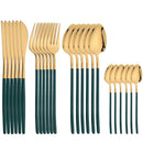 Axyaa Gold Stainless Steel Cutlery Set - 24Pcs Western Tableware Kit
