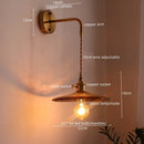 Axyaa Japanese Style LED Wall Lamps Living Room Coffee Balcony Stair Light Copper Glass Lamparas