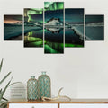 Axyaa Aurora Borealis Winter Wall Art Print Set for Home Decor