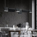 Axyaa Modern Black LED Pendant Lights: Rotatable, for Bar, Office, Bedroom, Living Room