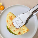 Axyaa Little Bear Pattern Stainless Steel BBQ Tongs - Non-Slip Grip, Multi-Use Utensil