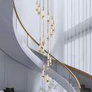 Axyaa Nordic Home Decoration Stair Chandelier Living Room Bedroom Dining Room Pendant Ceiling Light