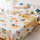 Axyaa Cotton Summer Quilt 4-Piece Set, Single Size, Thin and Washable
