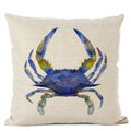 Axyaa Crab Print Cushion Cover 45x45cm Square Home Decor Pillowcase