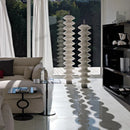 Axyaa White Gourd Glass Floor Lamp - Modern LED Lighting for Bedroom and Living Room