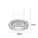 Axyaa Modern Acrylic LED Chandelier in Transparent Gold for Indoor Lighting