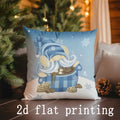 Axyaa Winter Gnome & Snowflake Pillow Covers for Sofa, Bedroom, Car
