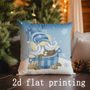 Axyaa Winter Gnome & Snowflake Pillow Covers for Sofa, Bedroom, Car
