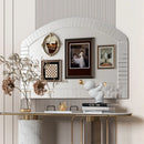 Axyaa Arched Beveled Glass Wall Mirror 100 x 70cm for Entry Living Room Decor