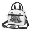 French Bulldog Art Lunch Bag by Axyaa: Insulated Bento Tote for Work, School, Picnic