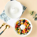 Axyaa Polar Bear Ceramic Salad & Noodle Bowl Set, Creative Iceberg Design, 20cm