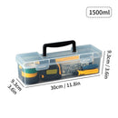 Axyaa Clear Tool Storage Box with Handle: Multifunctional Organizer