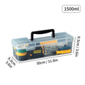 Axyaa Multifunctional Transparent Tool Storage Case with Handle and Large Capacity