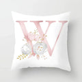 Axyaa Sweet Pink Alphabet Pillowcase for Home Decor