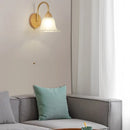 Axyaa Nordic Glass LED Wall Light Sconce with Pull Chain Switch