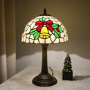 Axyaa Pink Tulip Stained Glass Table Lamp - Colorful 12-Inch Christmas Decor Lighting