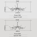 Axyaa Modern LED Ceiling Lights in Black/Gold Finish for Living Room, Bedroom, Dining Room