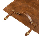 Axyaa Chef Knife Roll Bag - Genuine Leather Kitchen Storage Case for 5 Knives