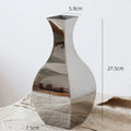 Axyaa Silver Stainless Steel Mirror Vase Home Decor Flower Arrangement Metal Handicrafts