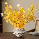 Axyaa Wave Ceramic Vase Desk Decoration with Artificial Flowers