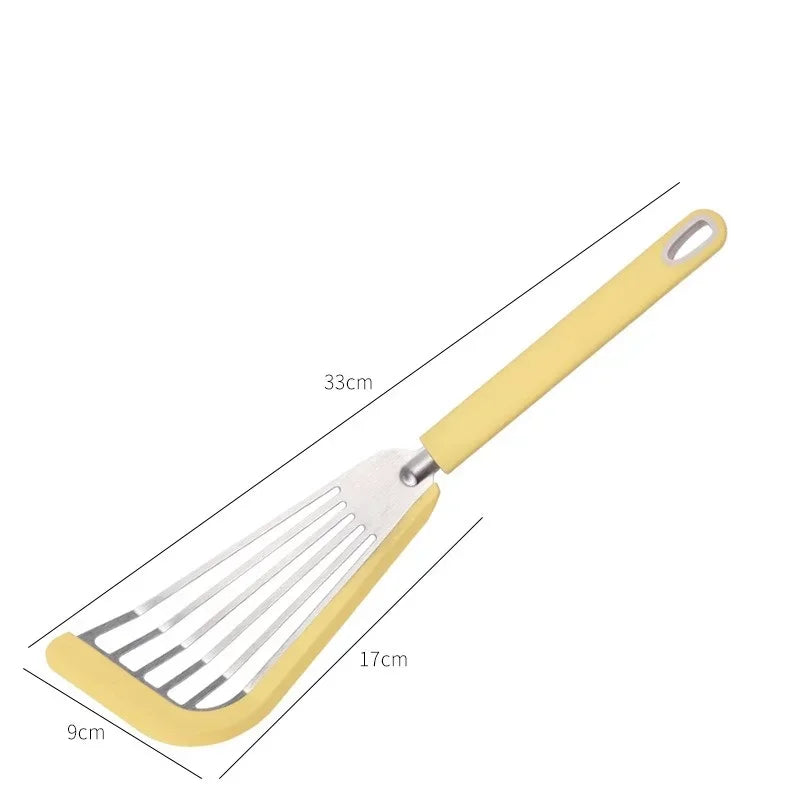 Axyaa Stainless Steel Silicone Shovel for Cooking and Frying