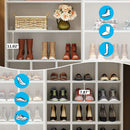 Axyaa Freestanding Shoe Rack: 24 Pair Organizer with Side Hooks & Shelves