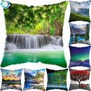 Axyaa Moonlit Waterfall Mountain Landscape Pillow Covers