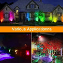 Axyaa Solar Powered 7LED Adjustable Spotlight Outdoor Wall Light
