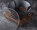 Axya Cast Iron Charcoal BBQ Stove Grill for Outdoor Home Cooking