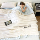 Axyaa Embroidered Silk Bedspread Quilt - Luxury Breathable Comforter