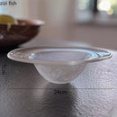 Axyaa Glass Straw Hat Plate Set - Molecular Cooking Tableware
