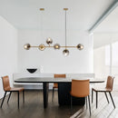 Axyaa Glass Pendant Lamp, Modern Nordic Industrial Lighting Fixtures for Dinning, Living Room