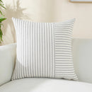 Axyaa Farmhouse Patchwork Beige Pillow Covers Set