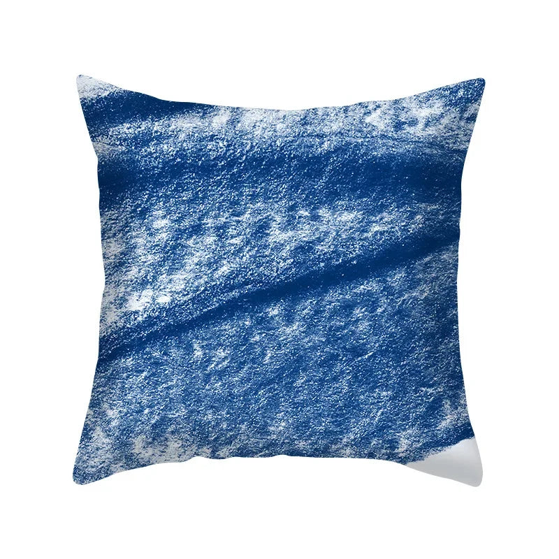 Axyaa Blue Geometry Pillowcase - Decorative Cushion Cover