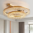 Axyaa Modern Gold LED Crystal Ceiling Lamp