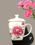 Axyaa Bone  Coffee Cup with Lid, Ceramic Original Mug for Party