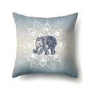 Axyaa Elephant Pattern Polyester Cushion Cover 45x45cm Home Decor Square Pillowcase