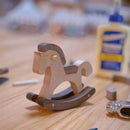 Axyaa Wooden Horse Desktop Ornament Toy - Childhood Happiness in Black Walnut