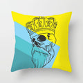 Axyaa Black Grey Skull Face Pillowcase for Halloween Living Room Decor